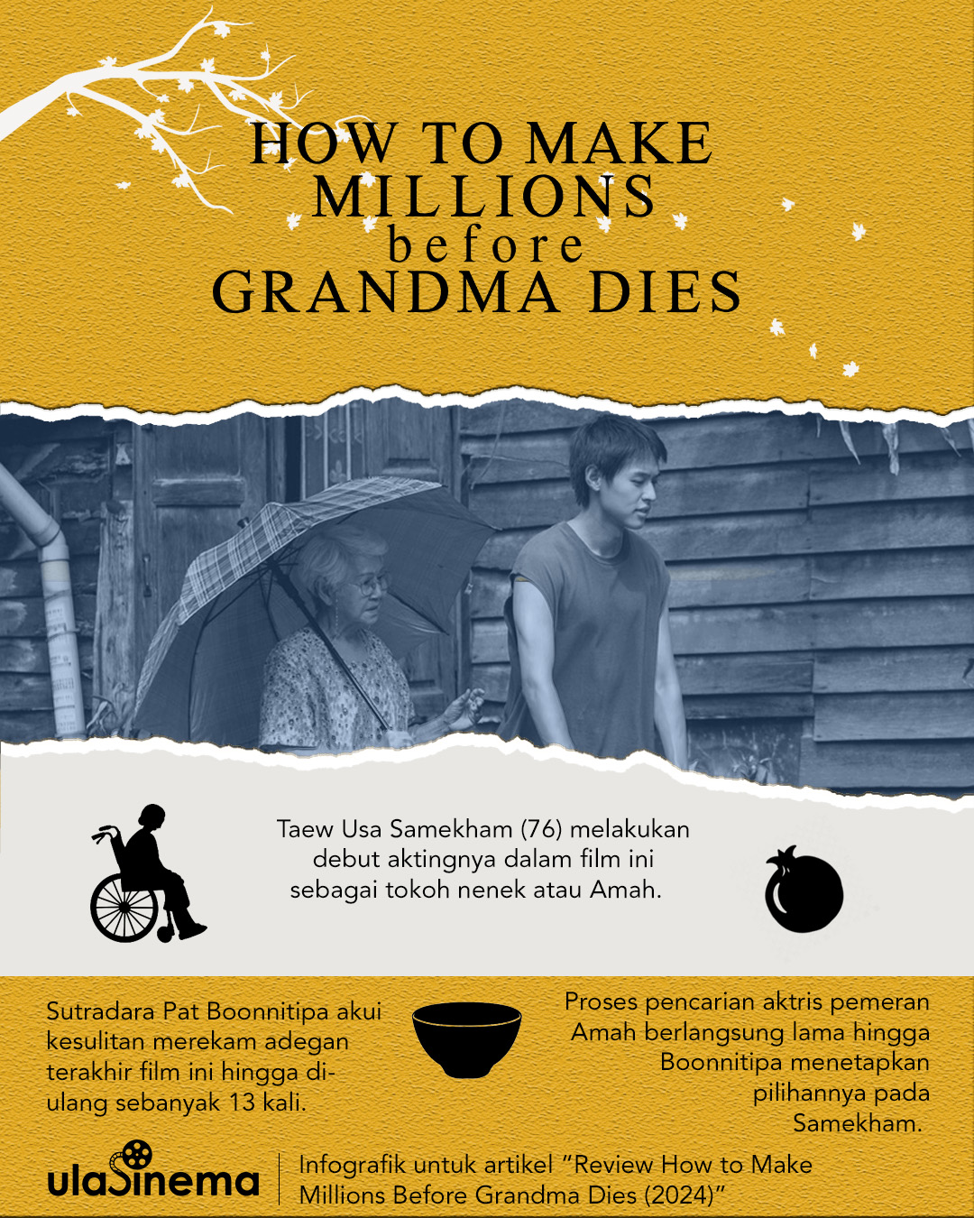 Infografik Review Film How to Make Millions Before Grandma Dies (2024)