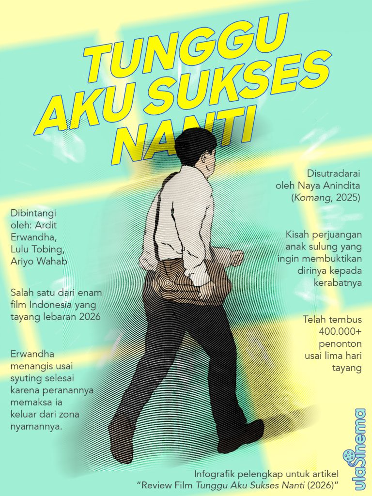 Infografik Review Film Tunggu Aku Sukses Nanti (2026) oleh ulasinema